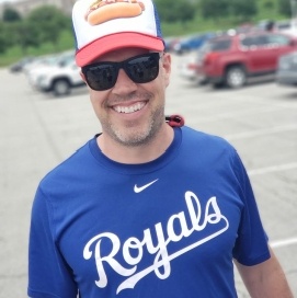 Doctor Byars wearing Kansas City Royals shirt